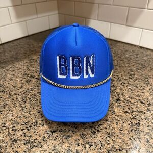 BBN Hat OTTO Mesh Snapback Men's One Size Blue Gold Chain Accent